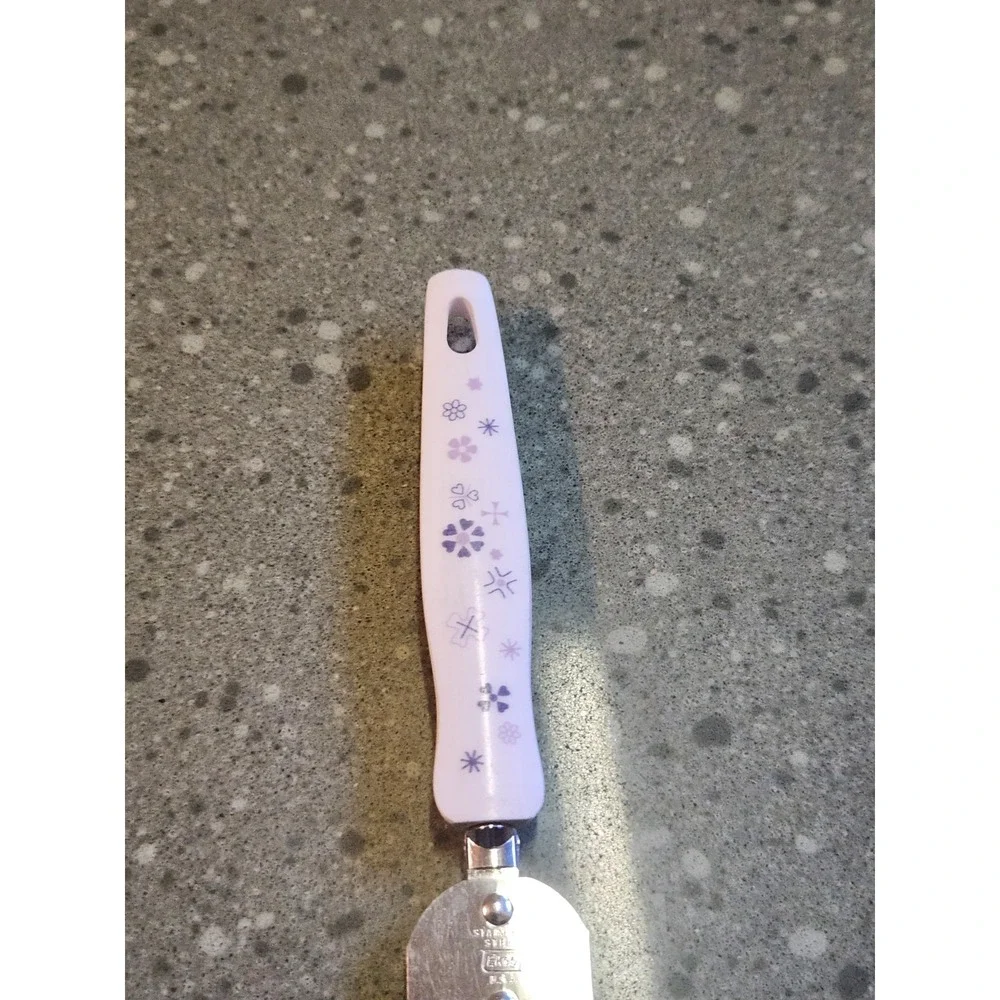 VTG 1960s 70s Ecko Stainless Steel Frosting Spatula Purple Flowers
